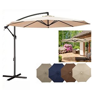 Ombrelone Lateral Suspenso 3m Kauai Guarda Sol Piscina Jardim - AMZ