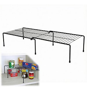 Organizador de Bancada 67cm Retangular Extensivel Cozinha Preto Fosco - 1136PT Future