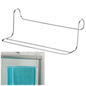 Suporte Porta Toalha Toalheiro Duplo 45cm Para Box Banheiro Cromado - 1169 Future
