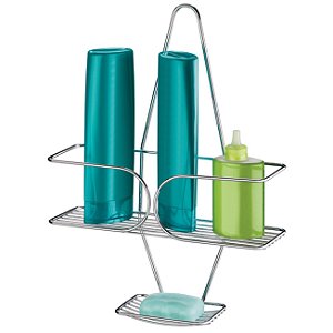 Suporte Porta Shampoo Sabonete Prateleira De Registro Banheiro Cromado - 1163 Future