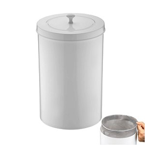 Lixeira 8 Litros Tampa Cesto De Lixo Branco  Para Cozinha Banheiro Escritório - 580 Future