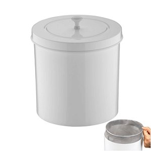 Lixeira 5 Litros Tampa Cesto De Lixo Para Banheiro Pia Cozinha Branco - 550 Future