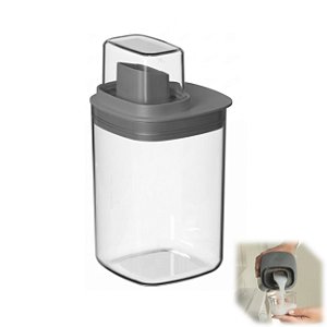 Dispenser Sabão Líquido Dosador 1 Litro Flow Lavanderia Chumbo - DFW300CHF Ou