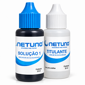 Kit Solução 1 + 2 Indicador de Alcalinidade Para Piscina 22ml - Netuno