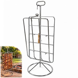 Grelha Para Costelão Churrasco Fogo de Chão Base Giratória - 153 Matrinox
