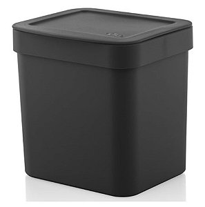 Lixeira Trium 2,5 Litros Porta Cesto De Lixo Cozinha Pia - LX 500 Ou - Preto