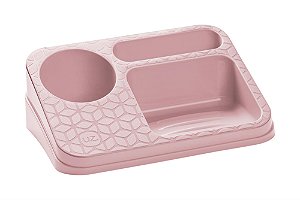 Organizador De Pia Suporte Porta Detergente Esponja Sabão Cozinha Bancada - UZ395 Uz - Rosa