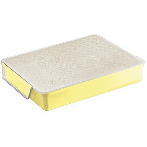 Organizador Gaveta Porta Talheres Utensílios Tampa Extensível Cozinha - UZ365 Uz - Amarelo