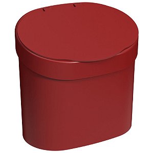 Lixeira 4L Cesto De Lixo Com Tampa Para Pia Cozinha - 10902 Coza - Vermelho