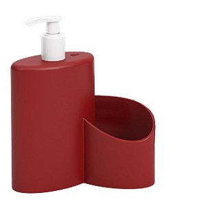 Dispenser Porta Detergente Rodinho 600ml Cozinha Pia Abraço Basic - 10864/0465 Coza - Vermelho