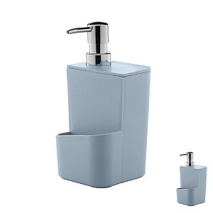 Dispenser Porta Detergente Esponja 650ml Pia Cozinha Trium - DT 500 Ou - Azul Glacial