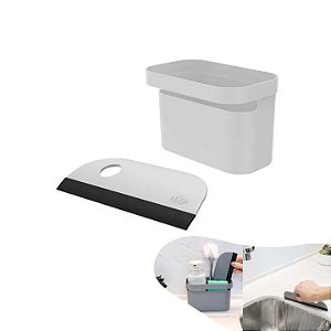 Kit Organizador Pia Porta Detergente Líquido Rodo Compacto Bancada Cozinha -Ou