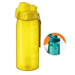 Garrafinha Squeeze 750ml Tubo Gelo Bike Trabalho Academia - Soprano - Amarelo