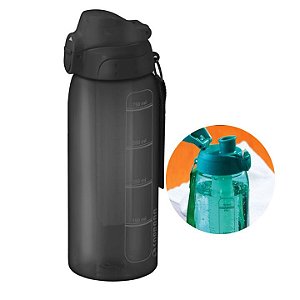 Garrafinha Squeeze 750ml Tubo Gelo Bike Trabalho Academia - Soprano - Preto