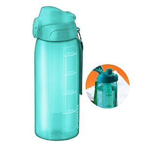 Garrafinha Squeeze 750ml Tubo Gelo Bike Trabalho Academia - Soprano - Turquesa