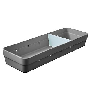 Organizador De Gavetas Plástico Divisor Objetos Talheres Cozinha Quarto - OL 500 Ou - Chumbo