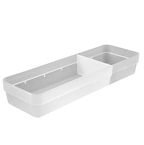 Organizador De Gavetas Plástico Divisor Objetos Talheres Cozinha Quarto - OL 500 Ou - Natural