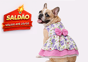 Vestido para Cachorro Charlote Gaby Moda Pet - Saldão