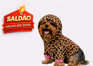 Roupa para Cachorro Cães Inverno Blusão Soft Oncinha - Saldão