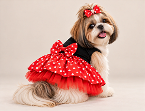 Vestido Fantasia Pet Minie Gaby Moda Pet
