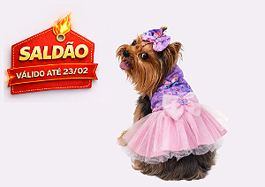 Vestido para Cachorro Borboleta 3D Gaby Moda Pet - Saldão