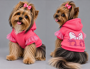 Blusão Moletom com Capuz para Cachorro Personagem Rosa Gaby Moda Pet