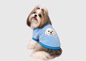 Casaco Pet Pijama Fleece Azul Tal Pet