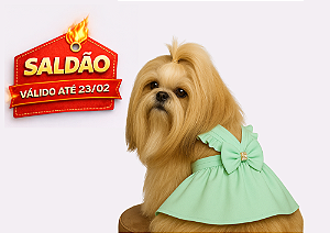 Vestido Pet Alfaiataria Colors Candy Verde para Cachorro Gaby Moda Pet - Saldão