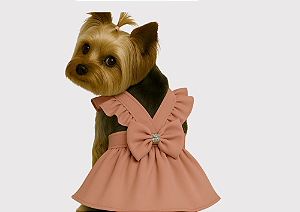 Vestido Pet Alfaiataria Colors Candy Rose para Cachorro Gaby Moda Pet