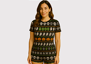 Pijama Feminino Halloween Gaby Moda Pet
