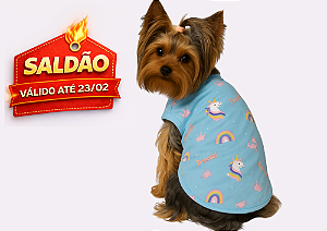 Pijama Pet Verão Arco Iris Gaby Moda Pet Saldão
