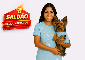 Kit Camisola Verão Tal Mãe e Pijama Pet Tal Pet Gaby Moda Pet Saldão