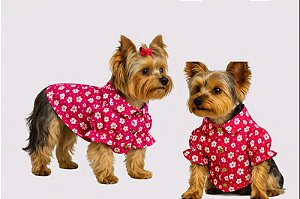 Camisa Pet Alfaiataria Pink Premium Gaby Moda Pet