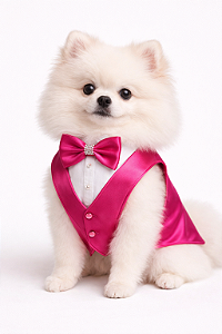 ROUPA TERNO PET PERSONALIZADA FESTA CASAMENTO PINK MACHO