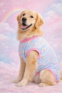 Pijama para Golden Retrivier Arco Iris / Cães Porte Grande