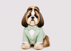 ROUPA TERNO PET PERSONALIZADA FESTA CASAMENTO VERDE CLARO MACHO