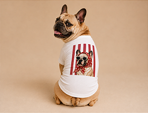 Camisetas T-Shirt para Pets em Algodão – Personalizadas com Estampas de Raças Bulldogue