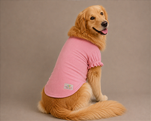 Camiseta t Shirt Pet Algodão Rosa Premium Gaby Moda Pet Golden Retrivier