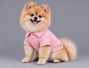 Roupa para Cachorro Polo Porte Pequeno Rosa– Blusa 100% Algodão Canelada