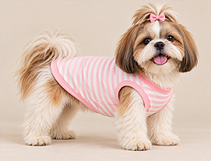 Regata Pet Listrada Rosa Verão 50% Algodão – Roupa Fresquinha para Cachorro