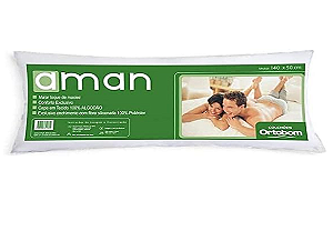 Travesseiro Aman Corpo Inteiro 140 Fios 130x50 Ortobom