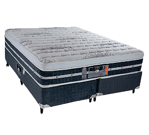 Cama Box com Colchão Queen Size Silver Star Air Pocket Firme Castor 158x198