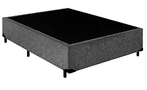 Base Cama Box Casal Suede 138x188 Cinza