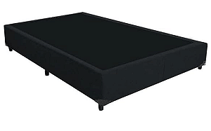 Base Cama Box Casal Suede 138x188 Preto