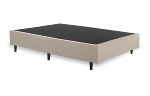 Base Cama Box Solteiro Suede 88x188 Bege
