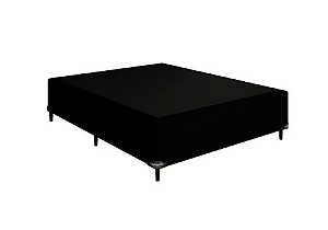 Base Cama Box Solteiro Suede 88x188 Preto