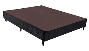 Base Box Casal Sommier Ortobom Preto 138x188x30