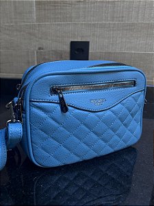 Bolsa Matelassê Quadradinha azul