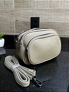 Elegant Oval Zip Bag APRICOT