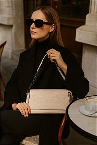 Bolsa Croco Marrom nude